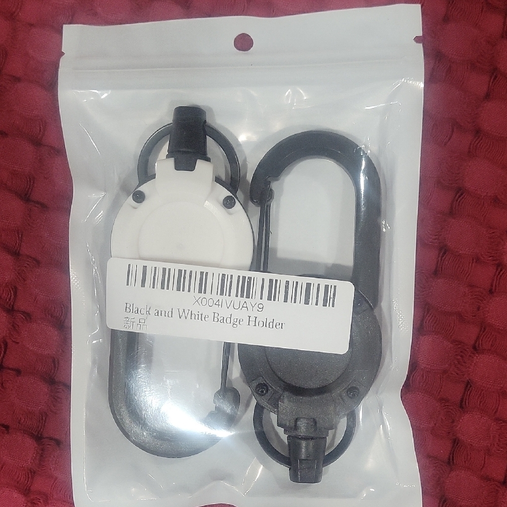 Black and White Badge Holder